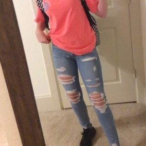 ripped american eagle jeans